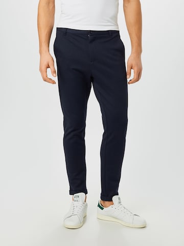Lindbergh Slim fit Chino Pants in Blue: front