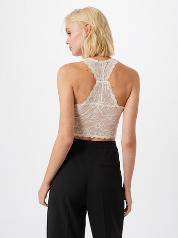 SOAKED IN LUXURY - Soutien Bustier Top 'Dolly' em branco