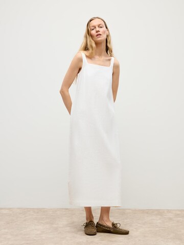 White Long Dress Look