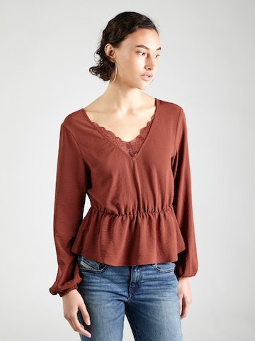 ABOUT YOU Blouse 'Ivana Blouse' in Brown: front