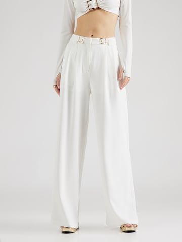 Hoermanseder - Loosefit Calças com pregas 'Gigi' em branco: frente