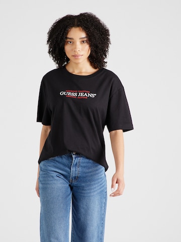 GUESS JEANS T-Shirt in Schwarz: Vorderseite