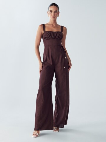 BWLDR Jumpsuit 'Orchid' in Braun: Vorderseite