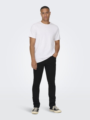 Slimfit Jeans 'ONSLOOM' di Only & Sons in nero