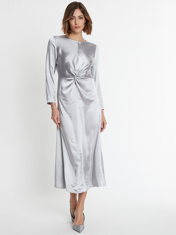 Ana Alcazar Dress 'Sibel' in Silver: front