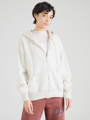 Nike Sportswear Zip-Up Hoodie 'Phoenix' in Beige: front