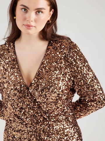 ONLY Carmakoma Kleid in Bronze