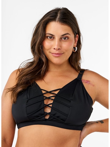 Zizzi Bikinitop in Schwarz: Vorderseite