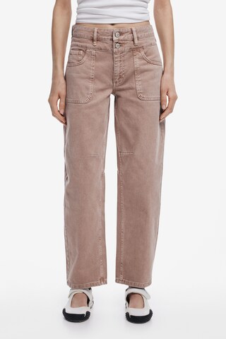 Desigual Loosefit Jeans i brun: framsida