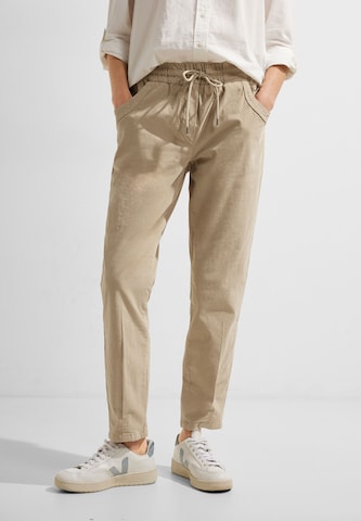CECIL Slim fit Trousers 'Tracey' in Beige: front