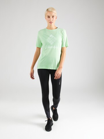 COLUMBIA Damen - Sport-Shirts & Tops 'Bluebird Day Relaxed Cre-Key West Hthr,' in Grün