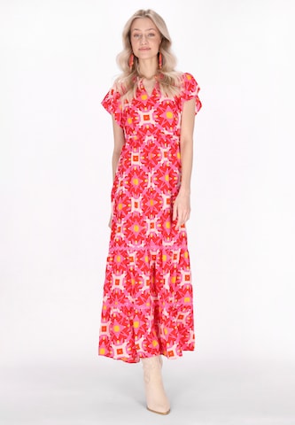 Robe-chemise IZIA en rose : devant