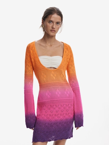 Desigual Плажна рокля 'Tie-Dye' в оранжево: отпред