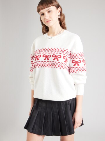 HOLLISTER Sweter w kolorze biały: przód