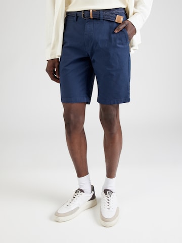 INDICODE JEANS Slimfit Chino nadrág 'Book' - kék: elől