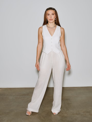 florence by mills exclusive for ABOUT YOU Wide leg Byxa 'Sea Breeze' i vit