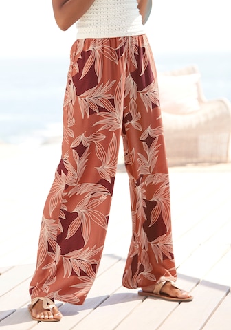 LASCANA Loose fit Trousers in Red: front