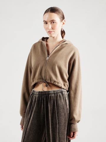 STUDIO SELECT - Sudadera con cremallera 'Shelly' en beige: frente