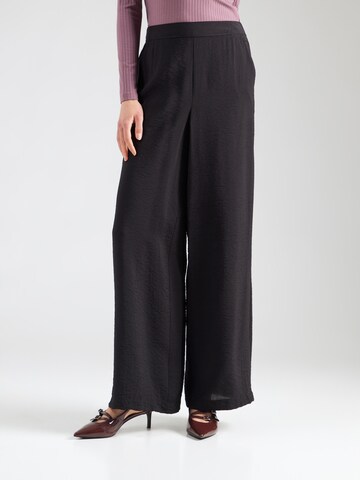 s.Oliver Wide leg Broek in Zwart: voorkant