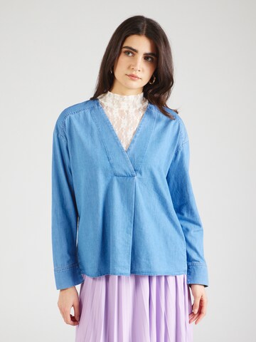 ESPRIT Blouse in Blauw: voorkant