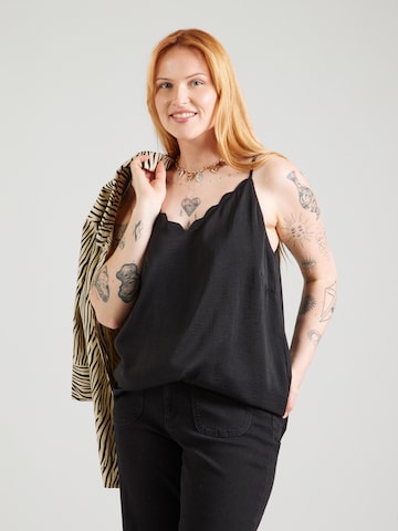 ONLY Carmakoma Top 'Cardebbie' – černá: přední strana