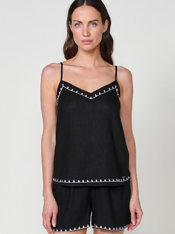 Camicia da donna di KOROSHI in nero: frontale