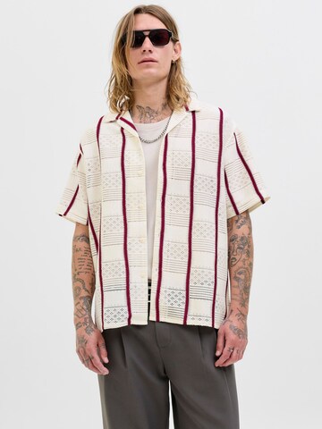 JACK & JONES - Ajuste confortable Camisa 'JORDia' en blanco: frente
