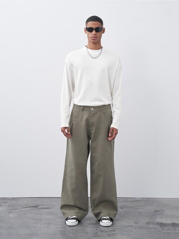 VAMOS CLO Wide leg Trousers 'Chattanooga' in Green