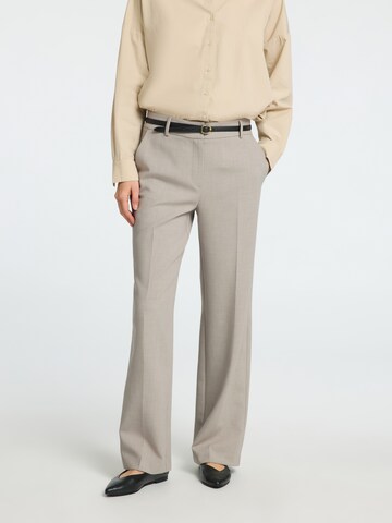 Wide Leg Pantalon à plis 'SLFRita' SELECTED FEMME en gris : devant
