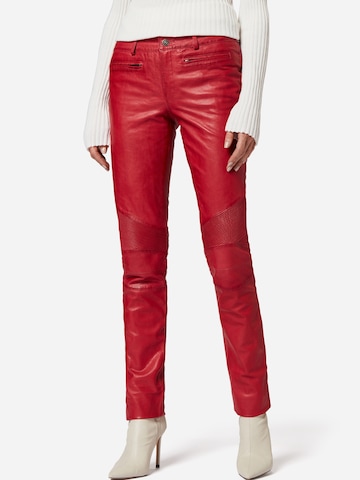 RICANO Slimfit Broek 'Donna' in Rood: voorkant