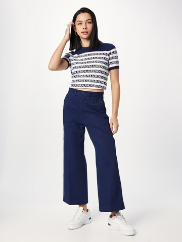 Wide leg Pantaloni chino di Polo Ralph Lauren in blu