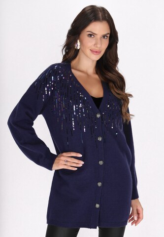 Cardigan faina en bleu : devant