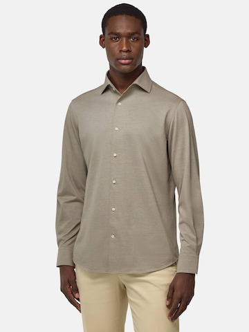 Slim fit Camicia di Boggi Milano in verde: frontale