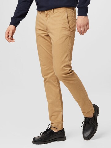 Polo Ralph Lauren Слим фит Панталон Chino в бежово: отпред