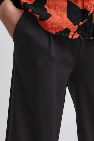 ICHI Wide leg Pleat-front trousers 'IHKate' in Black