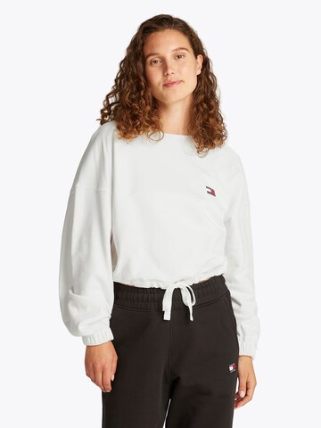 Sweat-shirt Tommy Jeans en blanc : devant