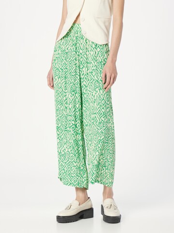 ICHI Wide leg Trousers 'Marrakech' in Green: front