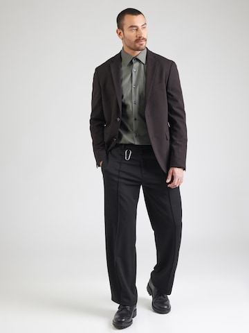 BOSS - Slim Fit Camisa 'Hank' em verde