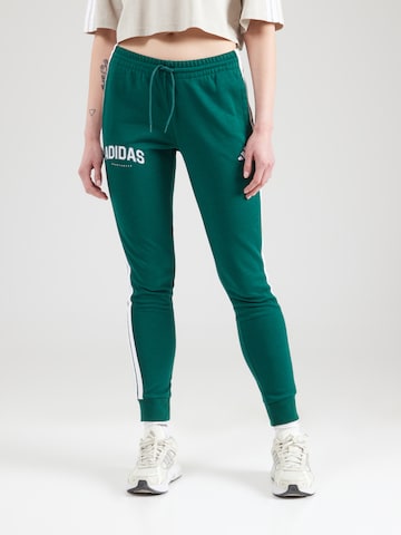 Effilé Pantalon de sport ADIDAS SPORTSWEAR en vert : devant