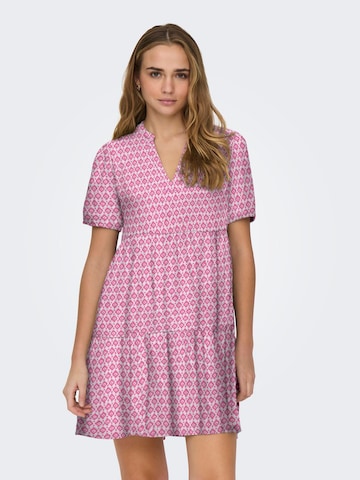 Rochie 'ONLNora' de la ONLY pe roz: față