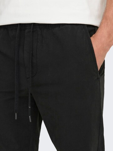 Only & Sons Ozke Chino hlače 'ONSLinus' | črna barva