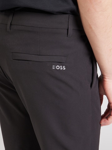 Coupe slim Pantalon à plis 'Commuter' BOSS en noir