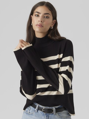 VERO MODA Pullover 'Happiness' in Schwarz