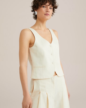Gilet WE Studio en blanc : devant
