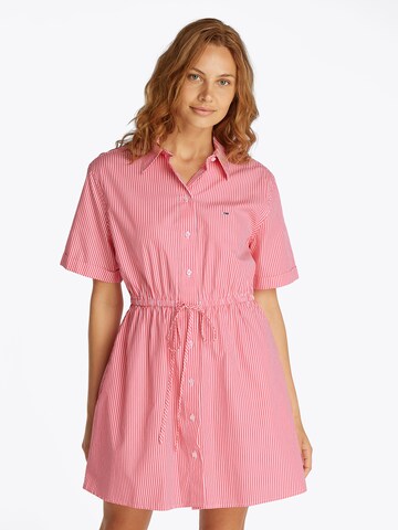 Robe-chemise Tommy Jeans en rose : devant