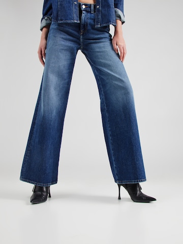 DIESEL Wide leg Jeans '1978 D-AKEMI' in Blauw: voorkant