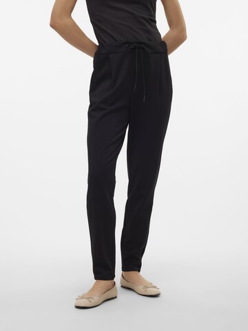 VERO MODA Loosefit Bandplooibroek in Zwart: voorkant