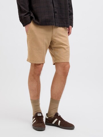 JACK & JONES Regular Chino trousers in Beige: front