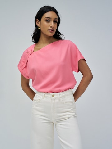 Salsa Jeans Blouse in Roze: voorkant