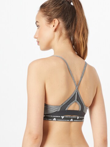 Bustino Reggiseno sportivo 'Aeroreact Light-Support 3-Stripes' di ADIDAS SPORTSWEAR in grigio